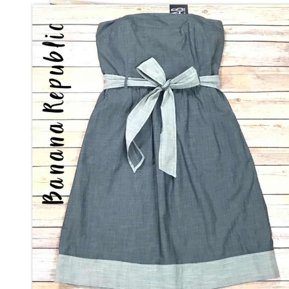 Banana republic chambray sleeveless dress
